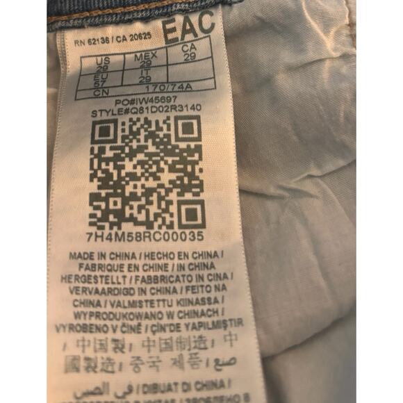 Guess Denim Distressed Cutoff Shorts, Grafitti, Size 29 - Picture 3 of 4